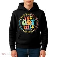 Test Day You Got This Rock The Test Teacher Testing Day Kids Hoodie thumb 4
