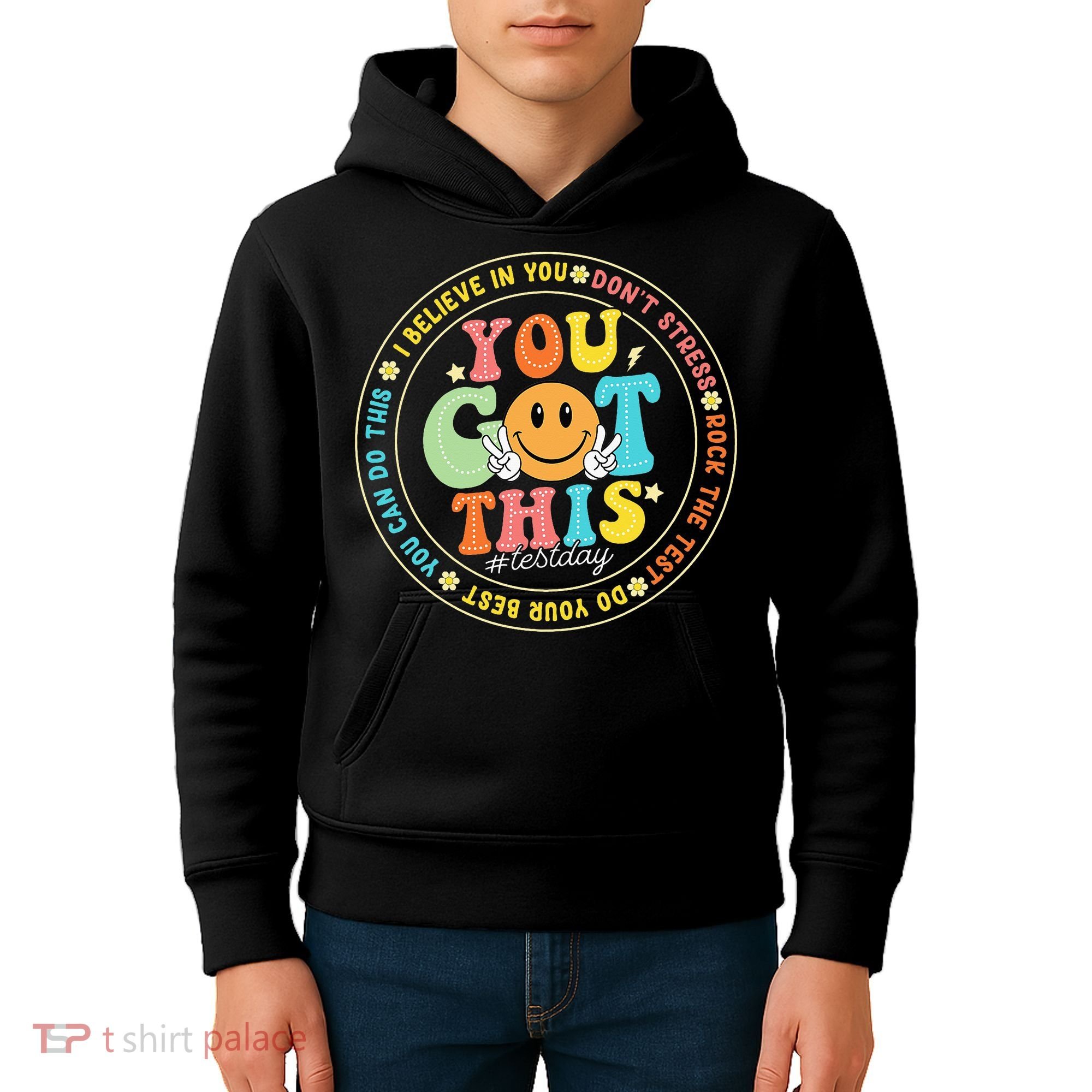 Test Day You Got This Rock The Test Teacher Testing Day Kids Hoodie