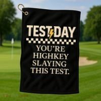 Test Day Youre Highkey Slaying This Test Teacher Golf Towel thumb 1