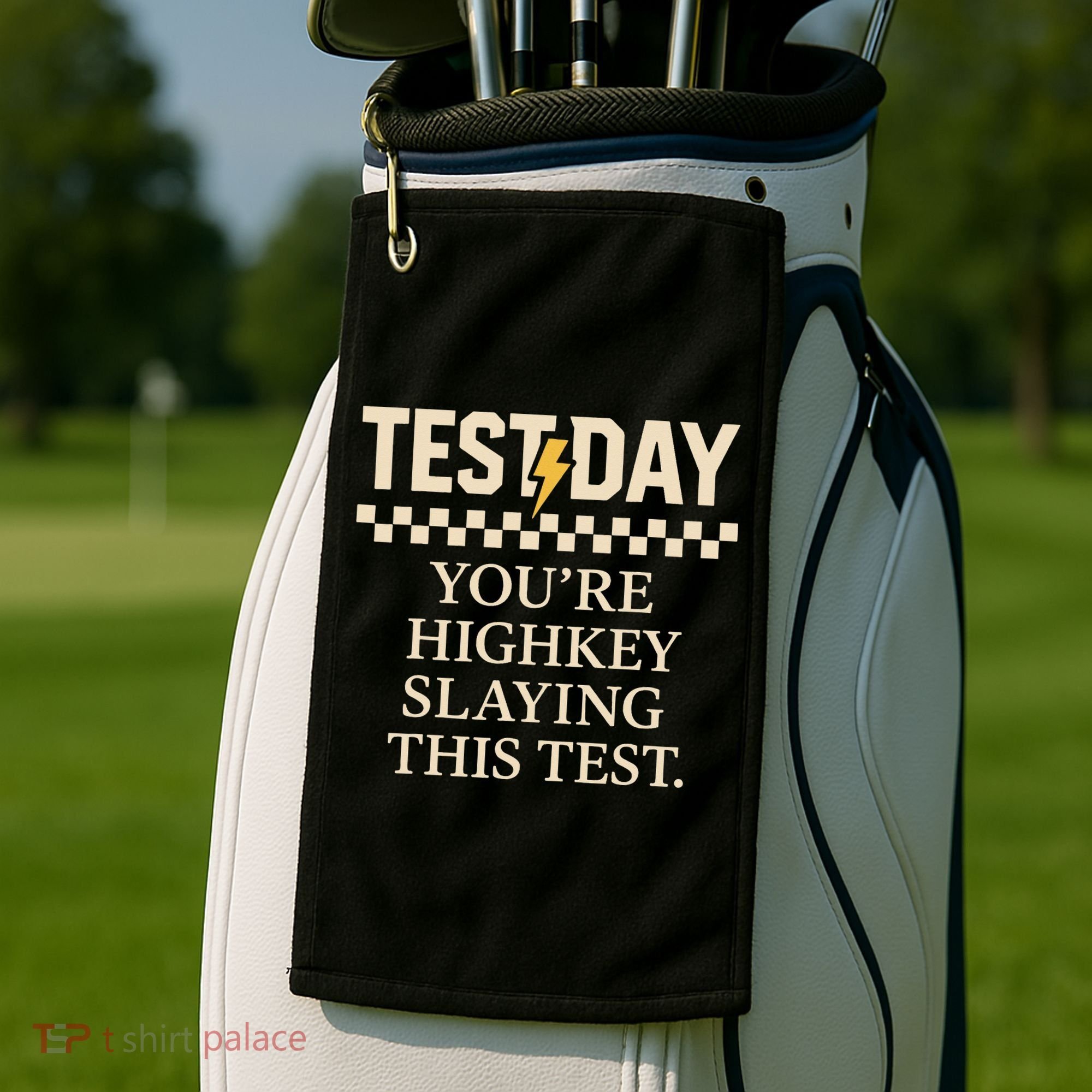 Test Day Youre Highkey Slaying This Test Teacher Golf Towel