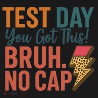 Test Day You Got This Bruh No Cap Lightning Bolt Graphic Apron thumb 3
