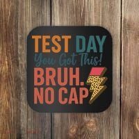 Test Day You Got This Bruh No Cap Lightning Bolt Graphic Coaster thumb 0