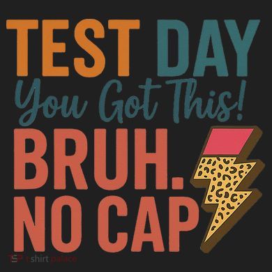Test Day You Got This Bruh No Cap Lightning Bolt Graphic 12oz Stainless Steel Coffee Mug