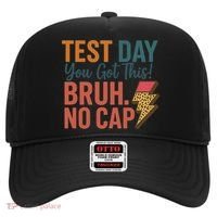 Test Day You Got This Bruh No Cap Lightning Bolt Graphic Hat thumb 0
