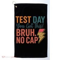 Test Day You Got This Bruh No Cap Lightning Bolt Graphic Golf Towel thumb 0