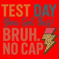 Test Day You Got This Bruh No Cap Lightning Bolt Graphic Santa Hat thumb 1