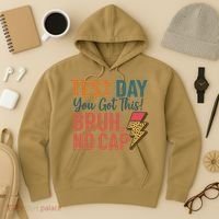 Test Day You Got This Bruh No Cap Lightning Bolt Graphic Hoodie thumb 3
