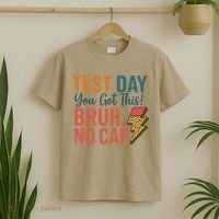 Test Day You Got This Bruh No Cap Lightning Bolt Graphic T-Shirt thumb 2