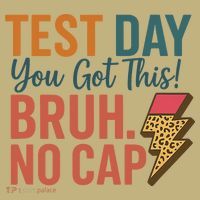 Test Day You Got This Bruh No Cap Lightning Bolt Graphic Kids T-Shirt thumb 2