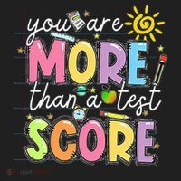 Test Day You Are More Than A Test Score Rock The Test Golf Towel thumb 3