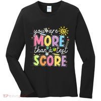 Test Day You Are More Than A Test Score Rock The Test Women's Long Sleeve Shirt thumb 0