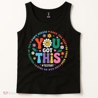 Test Day You Got This Rock The Test Teacher Testing Day Tank Top thumb 2