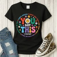 Test Day You Got This Rock The Test Teacher Testing Day Women's T-Shirt thumb 3