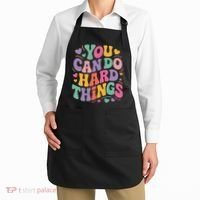 Test Day You Can Do Hard Things Teacher Women Apron thumb 2