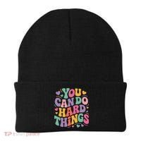Test Day You Can Do Hard Things Teacher Women Beanie thumb 0