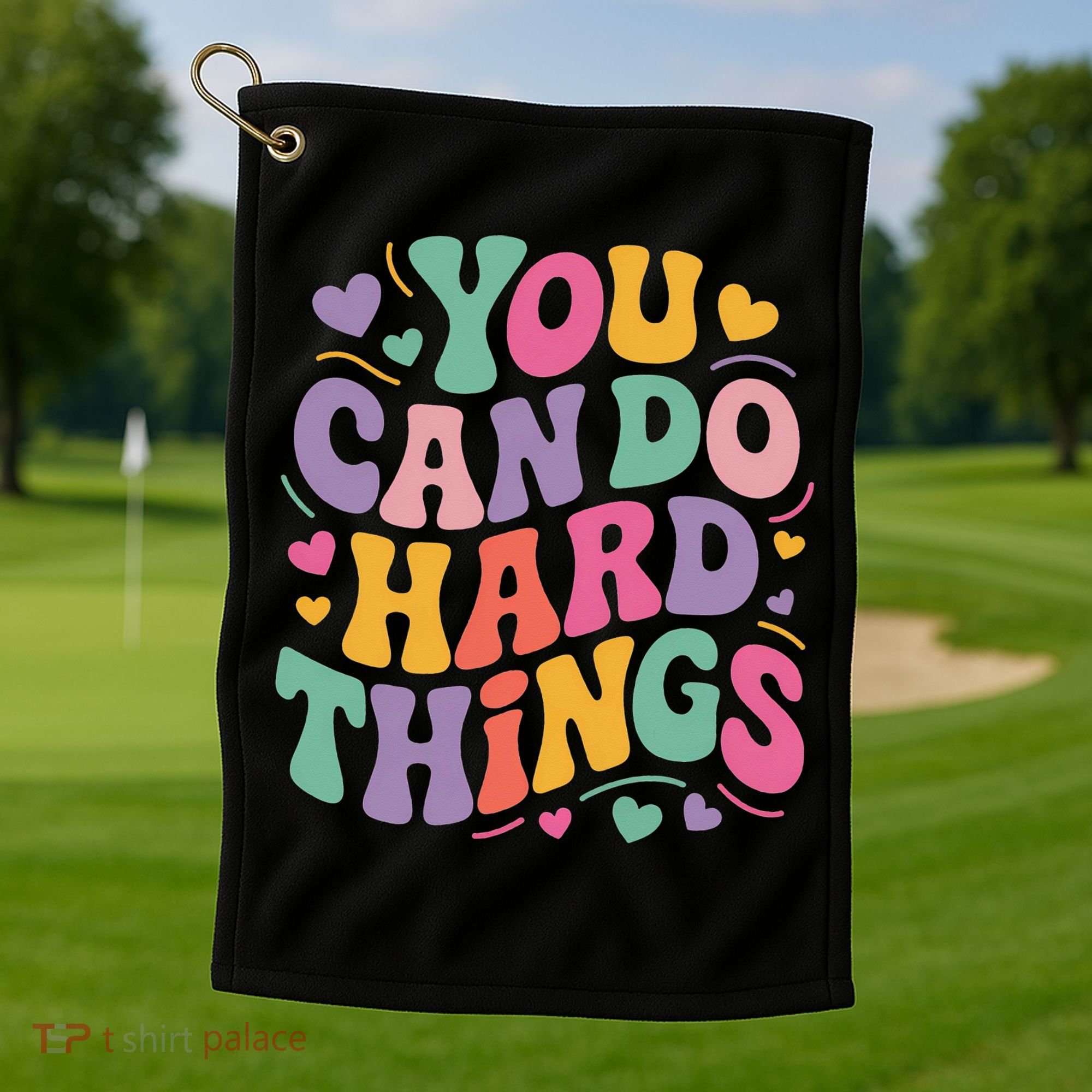 Test Day You Can Do Hard Things Teacher Women Golf Towel