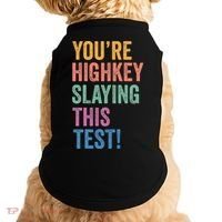 Testing Day Youre Highkey Slaying This Test Day Teacher Gift Doggie Tank thumb 0