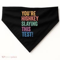 Testing Day Youre Highkey Slaying This Test Day Teacher Gift USA-Made Doggie Bandana thumb 0