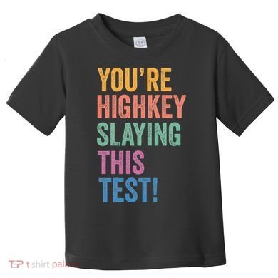 Testing Day Youre Highkey Slaying This Test Day Teacher Gift Toddler T-Shirt