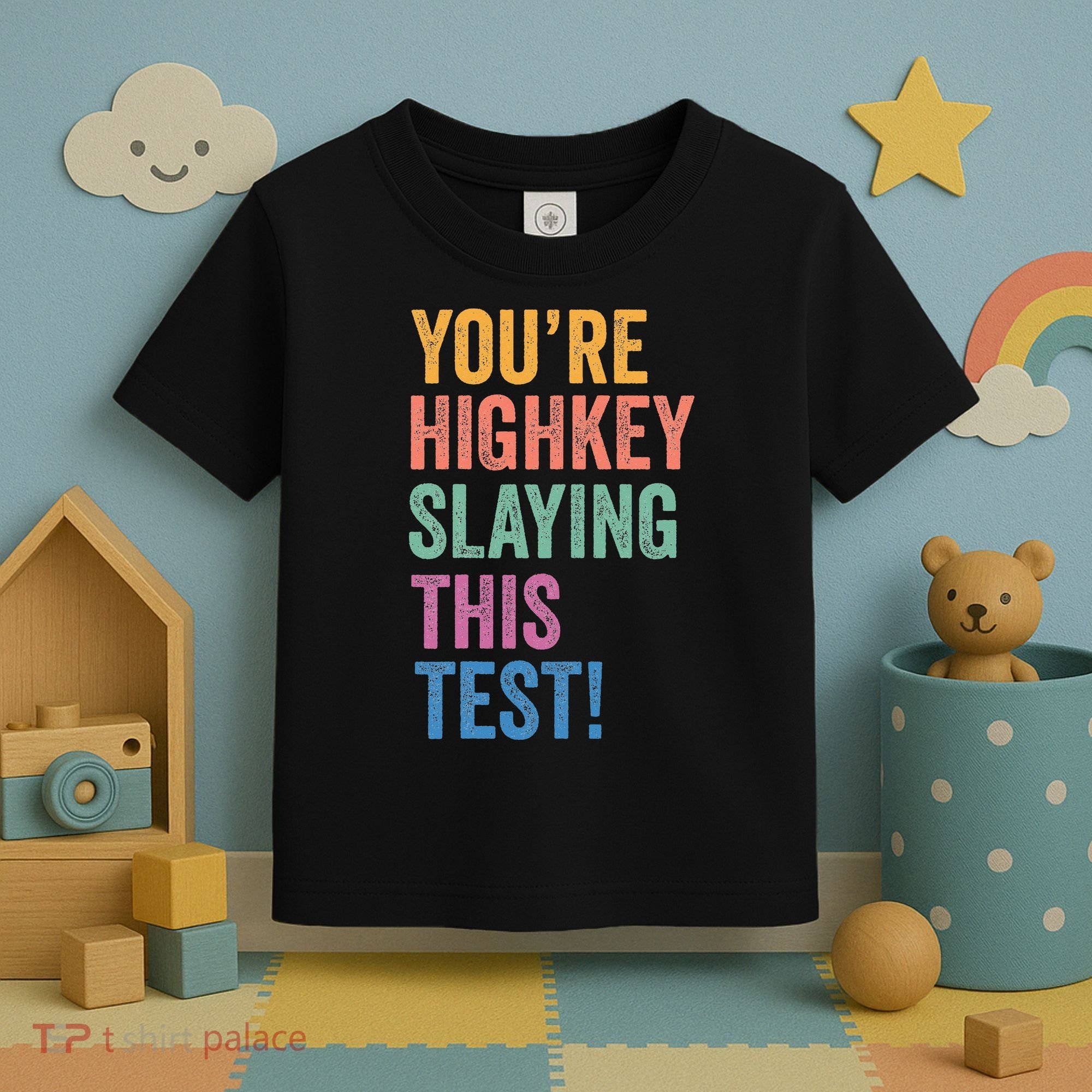 Testing Day Youre Highkey Slaying This Test Day Teacher Gift Toddler T-Shirt