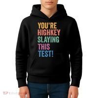 Testing Day Youre Highkey Slaying This Test Day Teacher Gift Kids Hoodie thumb 4