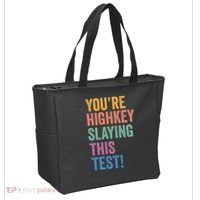 Testing Day Youre Highkey Slaying This Test Day Teacher Gift Tote Bag thumb 2