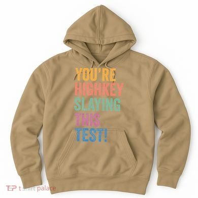 Testing Day Youre Highkey Slaying This Test Day Teacher Gift Hoodie