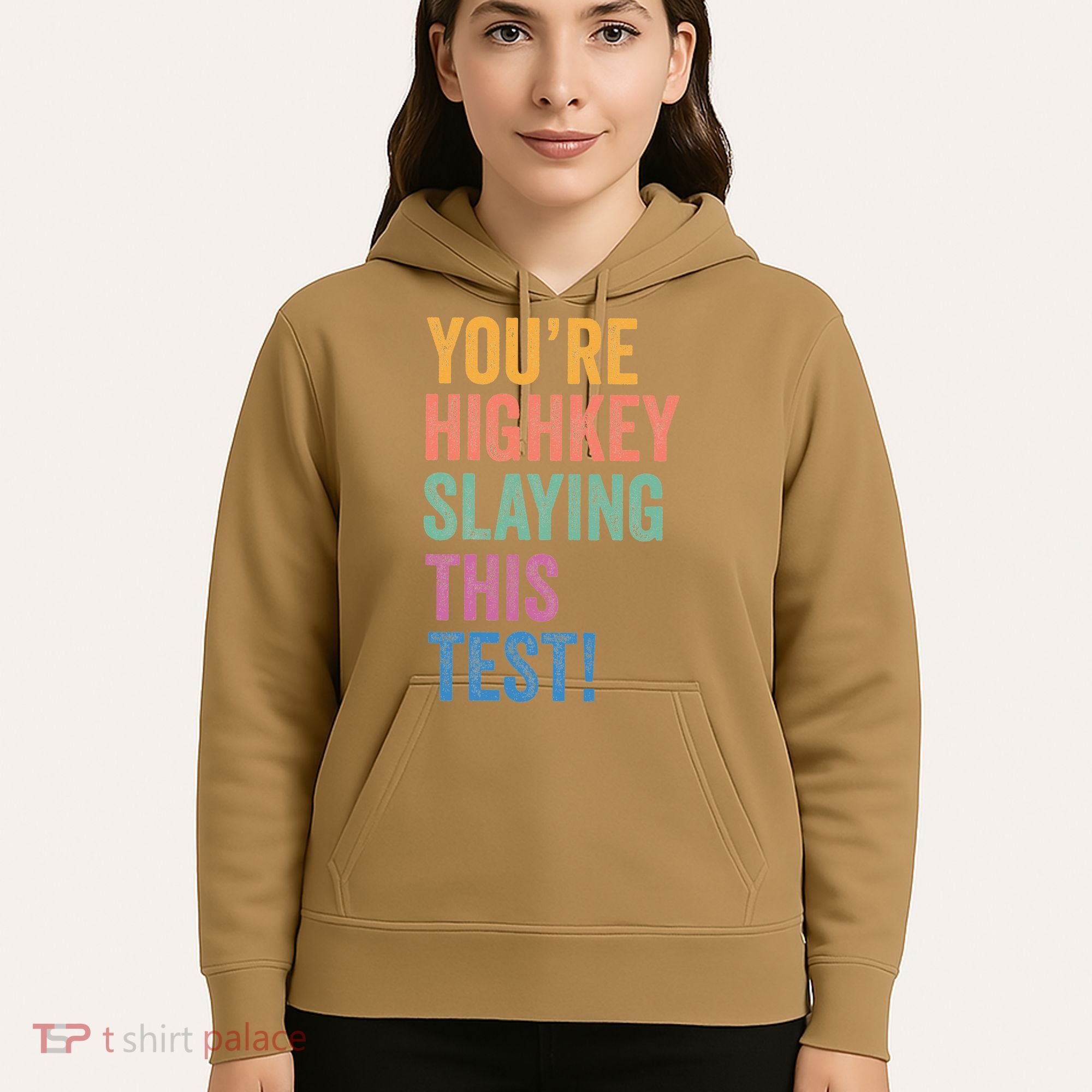 Testing Day Youre Highkey Slaying This Test Day Teacher Gift Hoodie