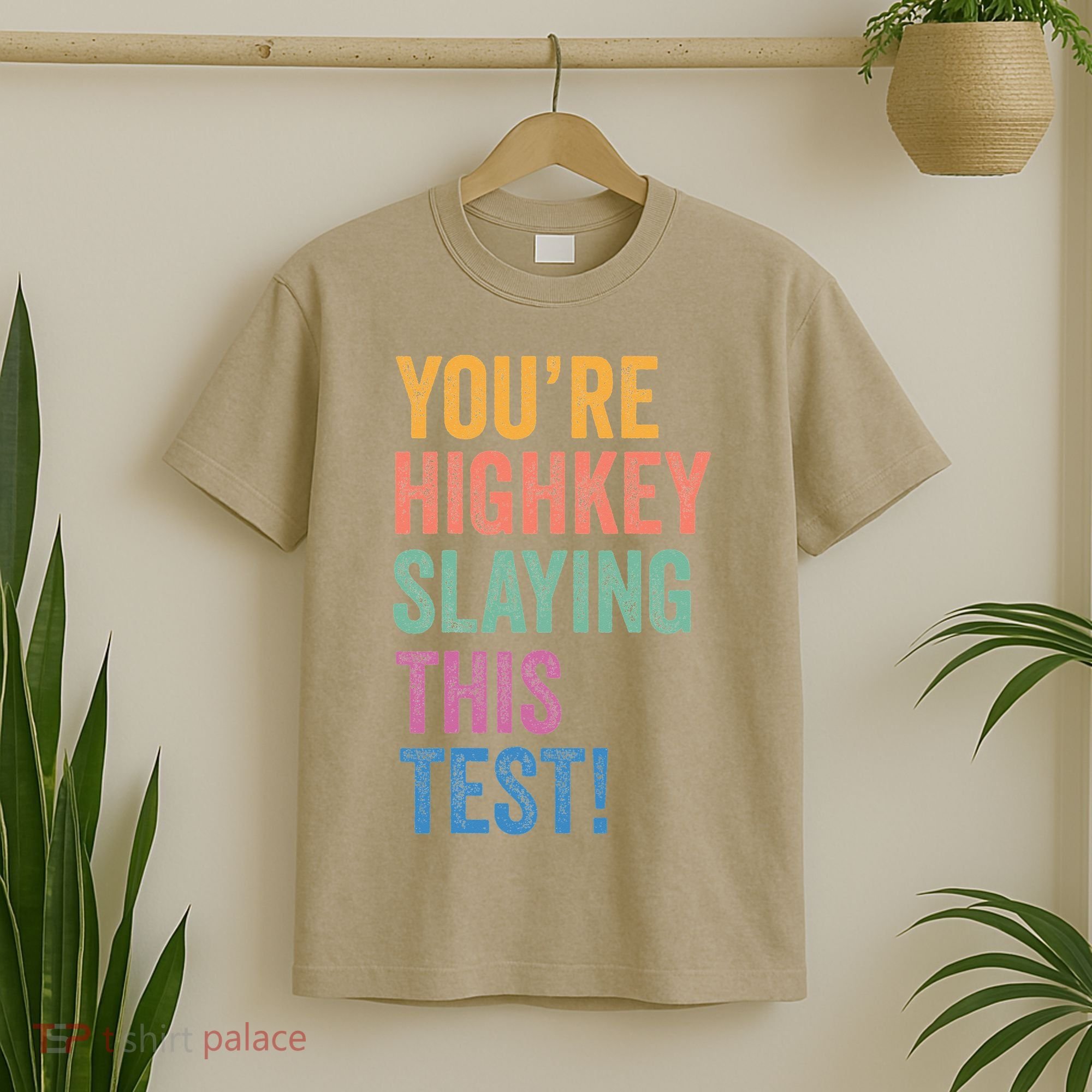 Testing Day Youre Highkey Slaying This Test Day Teacher Gift T-Shirt