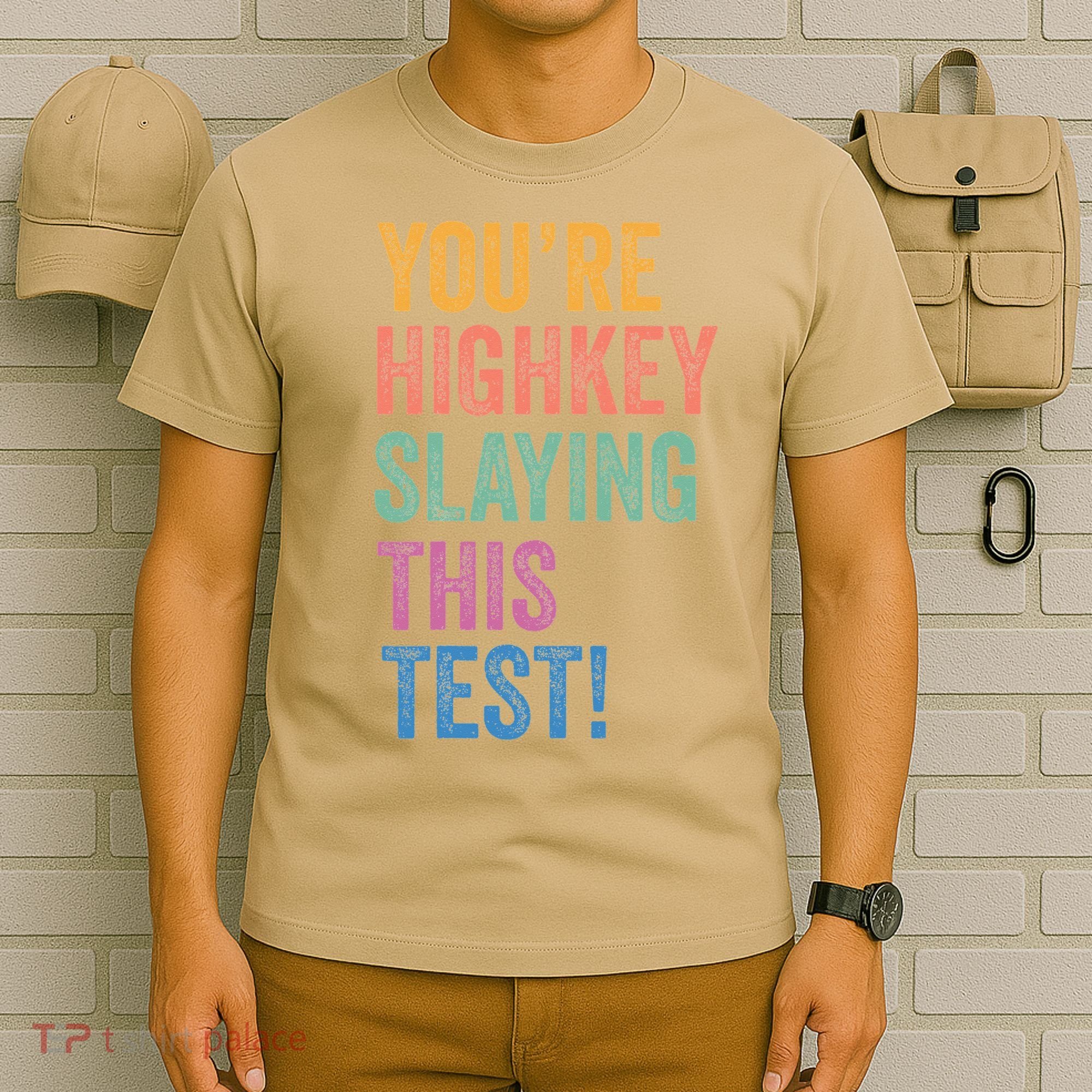 Testing Day Youre Highkey Slaying This Test Day Teacher Gift T-Shirt