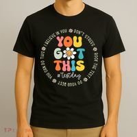 Test Day You Got This Rock The Test Teacher Testing Day T-Shirt thumb 3