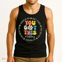 Test Day You Got This Rock The Test Teacher Testing Day Tank Top thumb 3