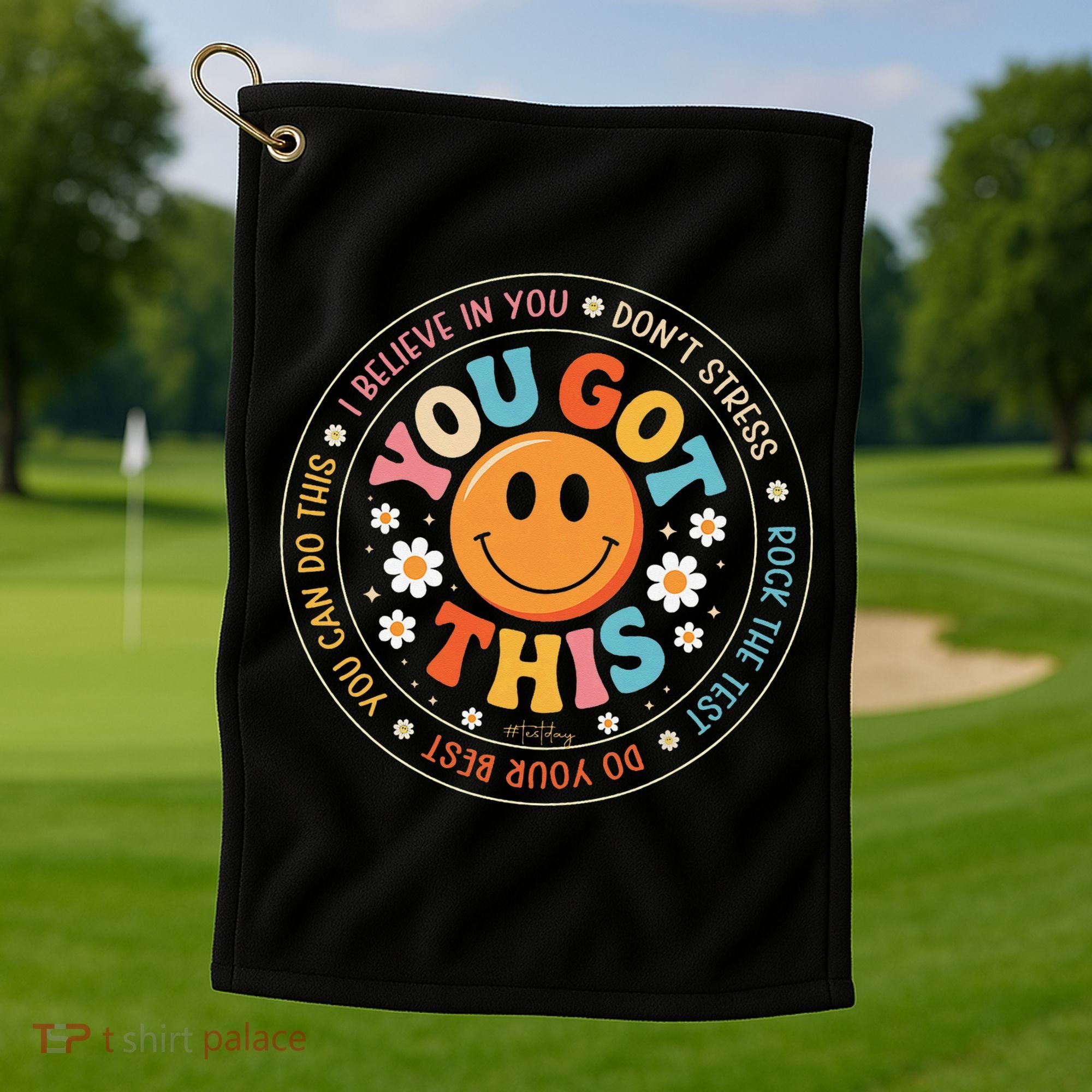 Test Day You Got This Rock The Test Teacher Testing Day Golf Towel