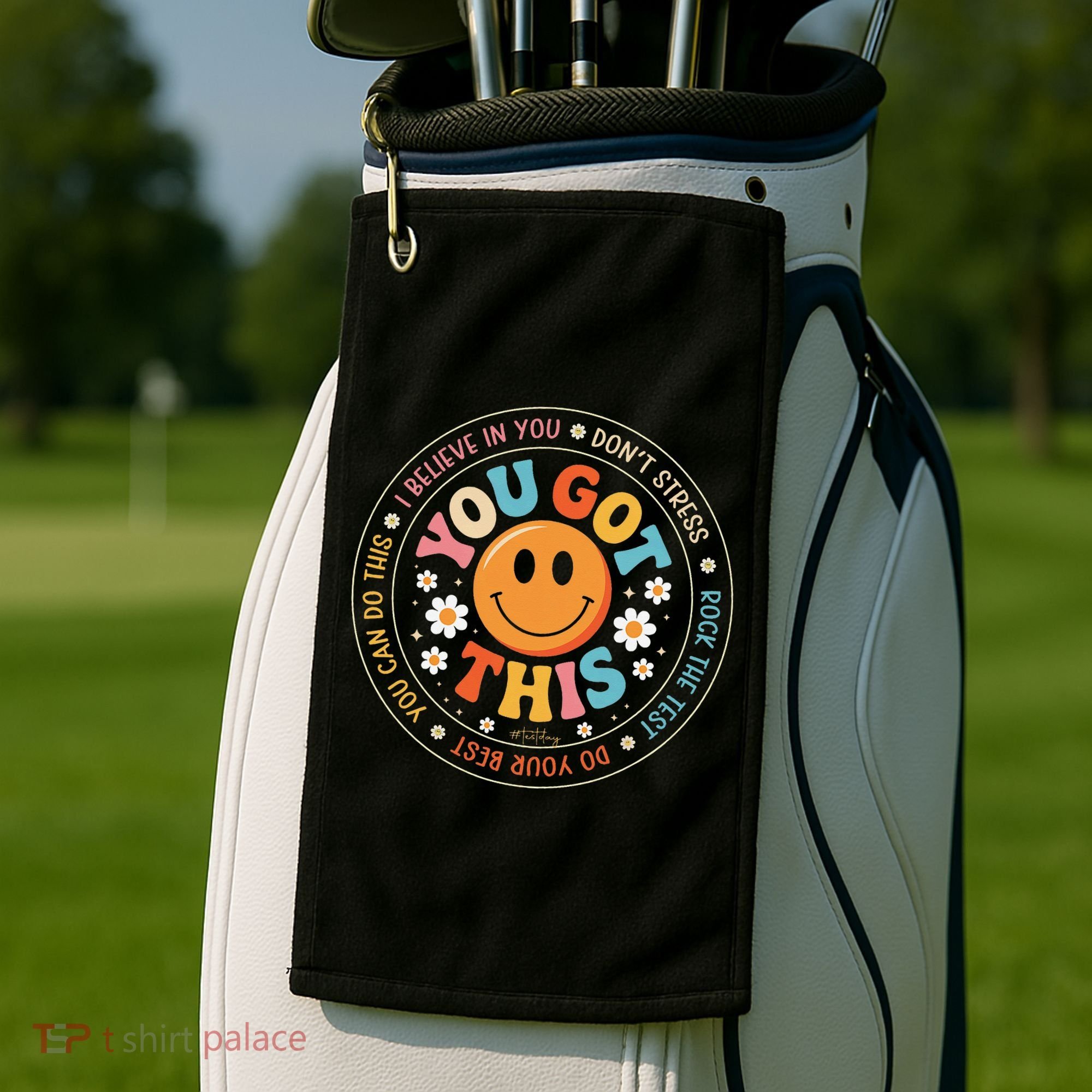 Test Day You Got This Rock The Test Teacher Testing Day Golf Towel
