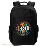 Test Day You Got This Rock The Test Teacher Testing Day Backpack thumb 0