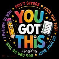 Test Day You Got This Rock The Test Teacher Testing Day Ornament thumb 1