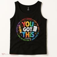 Test Day You Got This Rock The Test Teacher Testing Day Tank Top thumb 2
