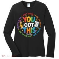 Test Day You Got This Rock The Test Teacher Testing Day Women's Long Sleeve Shirt thumb 0
