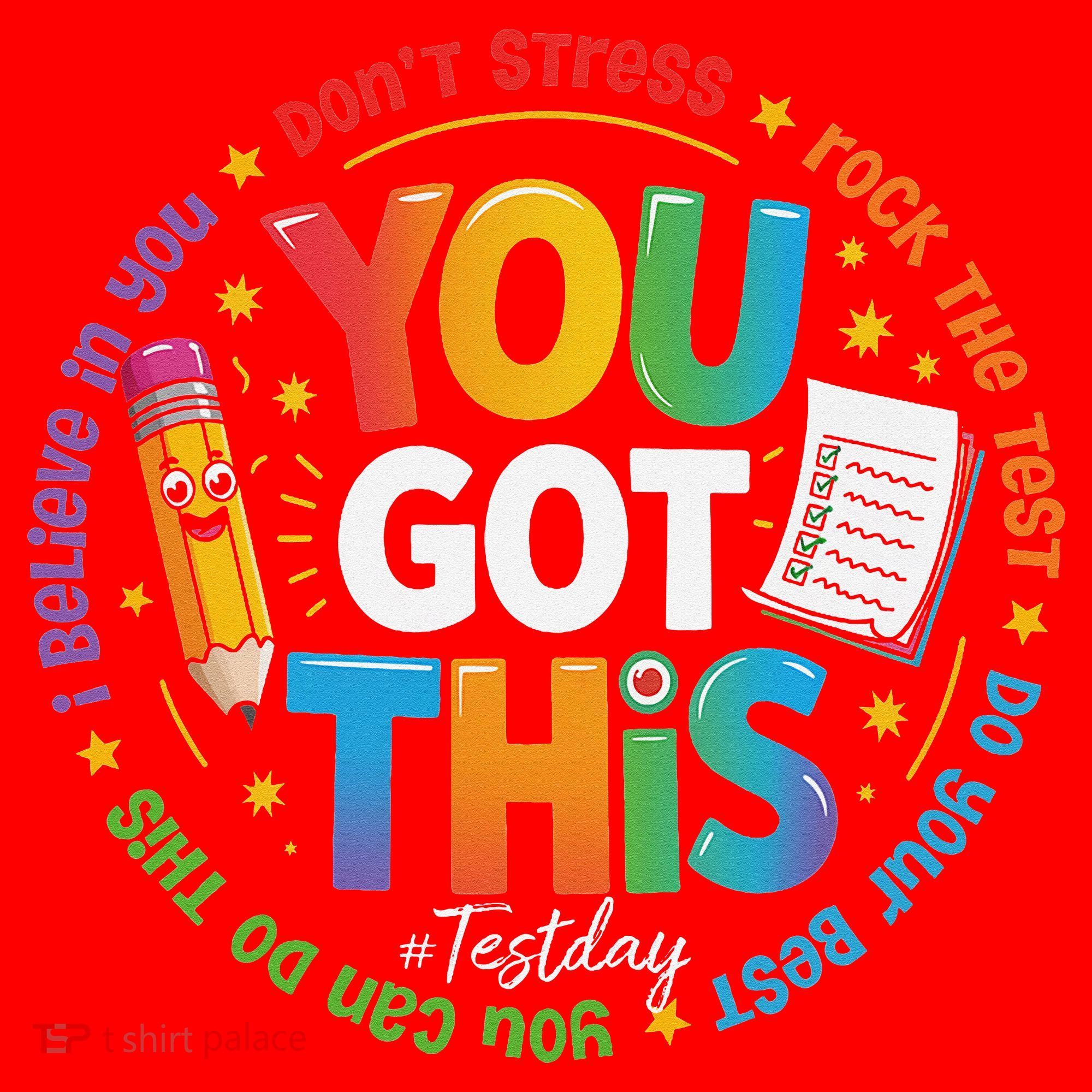 Test Day You Got This Rock The Test Teacher Testing Day Santa Hat