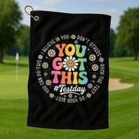 Test Day You Got This Rock The Test Teacher Testing Day Golf Towel thumb 1