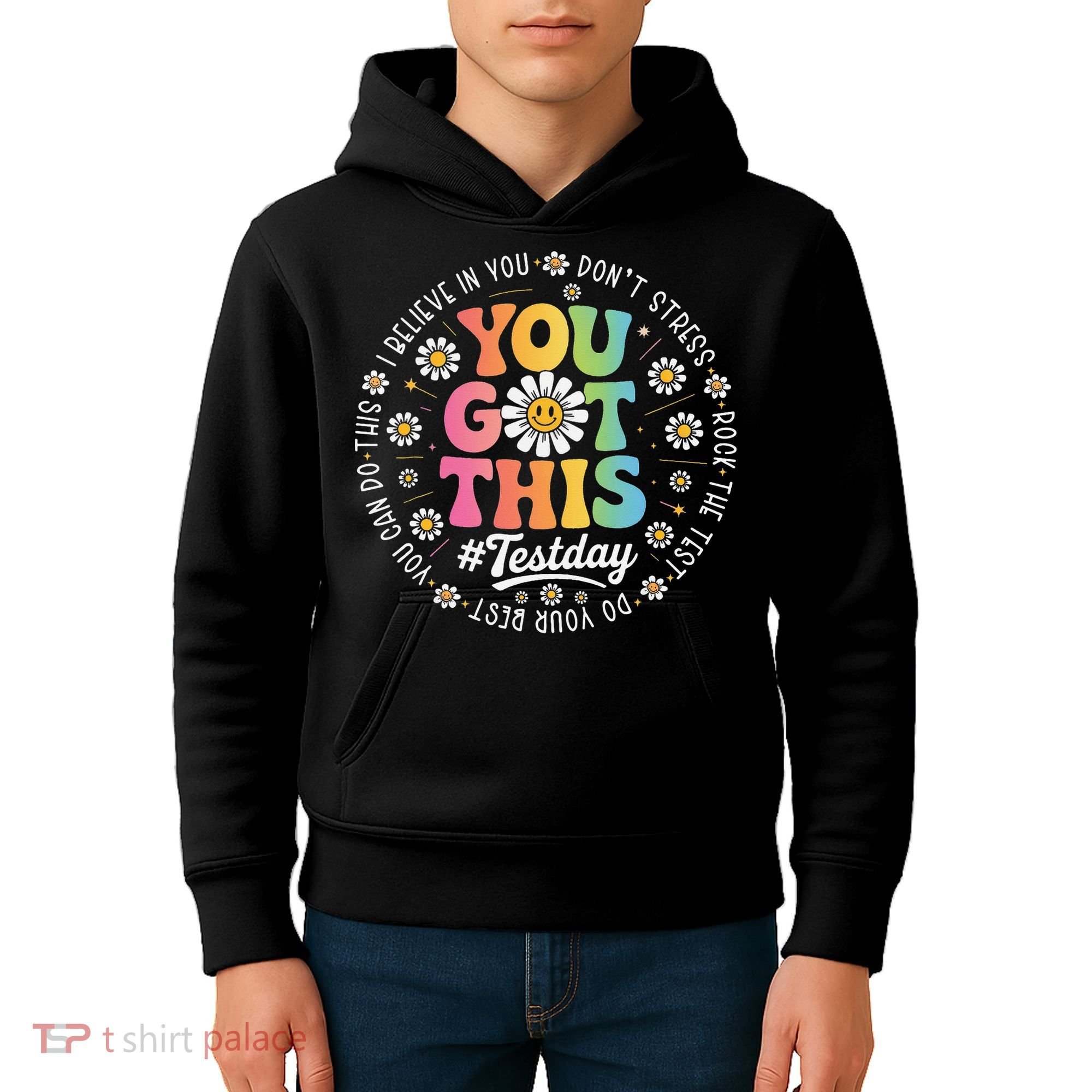 Test Day You Got This Rock The Test Teacher Testing Day Kids Hoodie