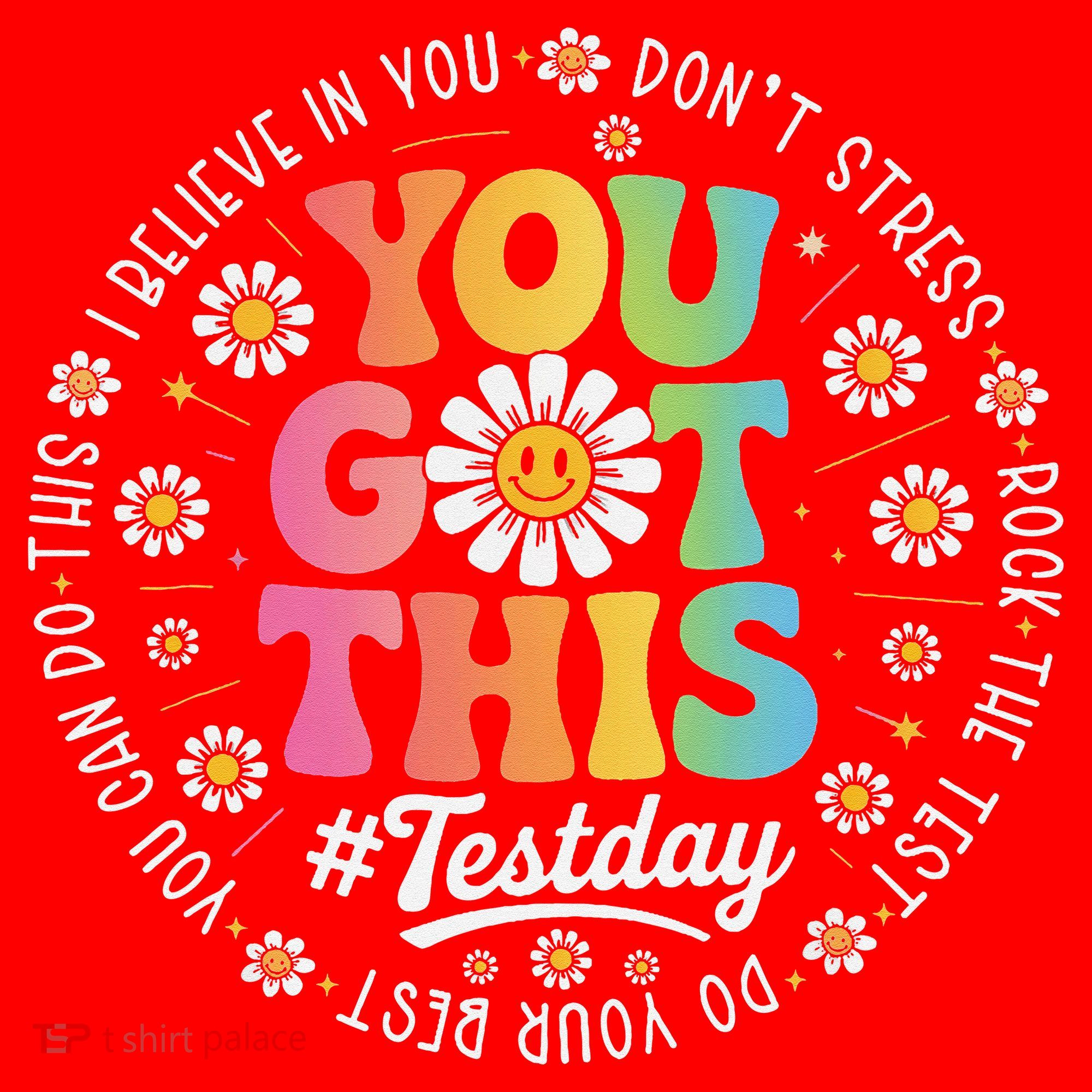 Test Day You Got This Rock The Test Teacher Testing Day Santa Hat