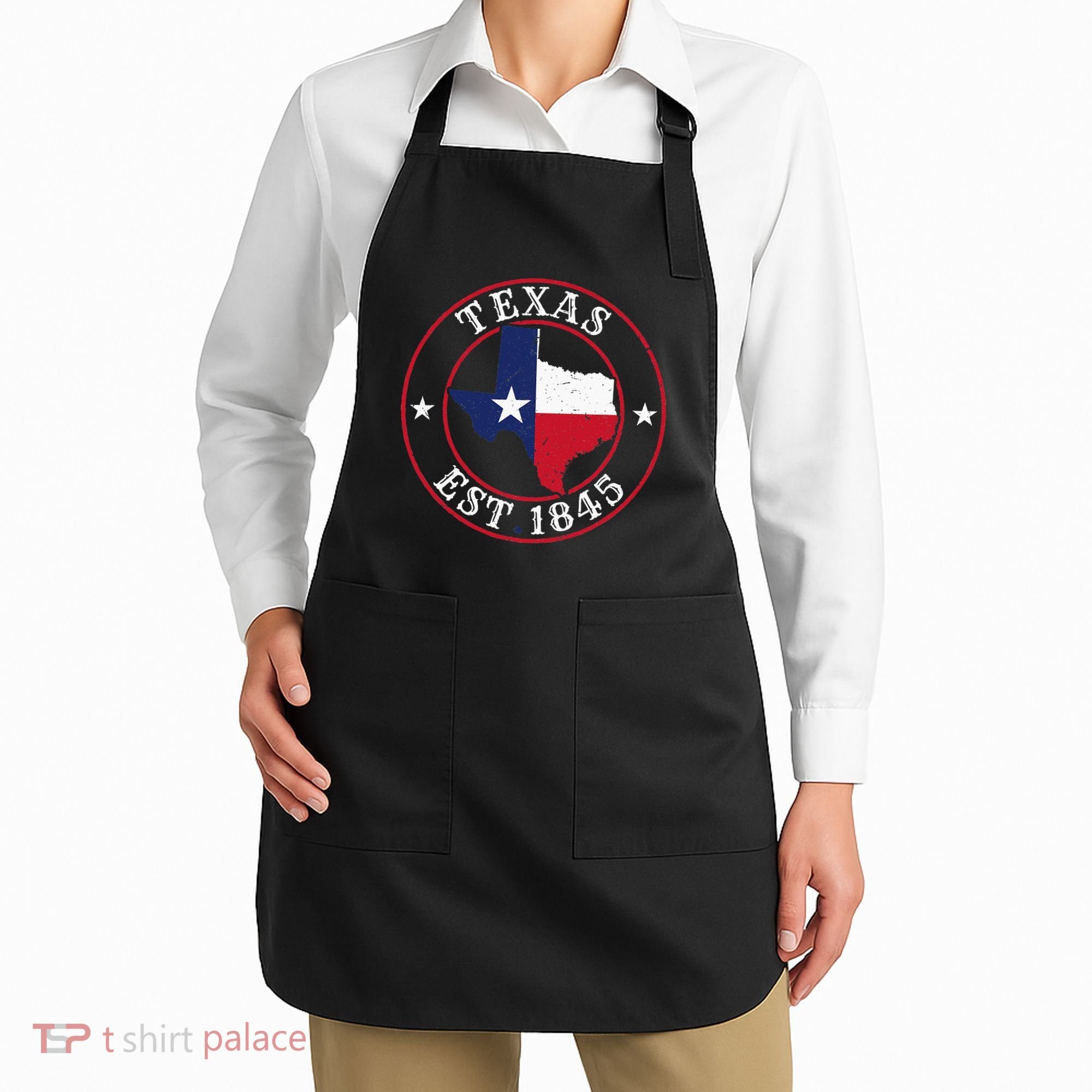 Texas Est 1845 Texan Home State Texas Pride Apron