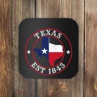 Texas Est 1845 Texan Home State Texas Pride Coaster thumb 0