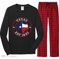 Texas Est 1845 Texan Home State Texas Pride Long Sleeve Pajama Set thumb 0