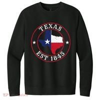 Texas Est 1845 Texan Home State Texas Pride V.I.T. Fleece Crew Sweatshirt thumb 0