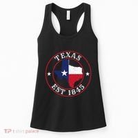 Texas Est 1845 Texan Home State Texas Pride Women's Tank Top thumb 0
