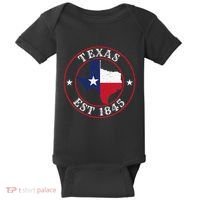 Texas Est 1845 Texan Home State Texas Pride Baby Bodysuit thumb 0