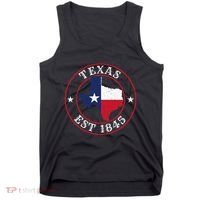 Texas Est 1845 Texan Home State Texas Pride Tank Top thumb 0