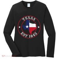 Texas Est 1845 Texan Home State Texas Pride Women's Long Sleeve Shirt thumb 0
